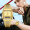 Business Casual Mesh Belt Waterproof Double Display Electronic Quartz Watch