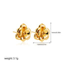 Elegant Necklace Plated 18K Real Gold Rose Flower Light Luxury