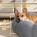 Calming Cat Beds For Indoor Cats Fluffy Flower Cat Dog Bed In Plush Teddy Sherpa Round Donut Cuddler Puppy Bed  Non Slip Machine Washable Pet Bed